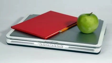 Computer and apple