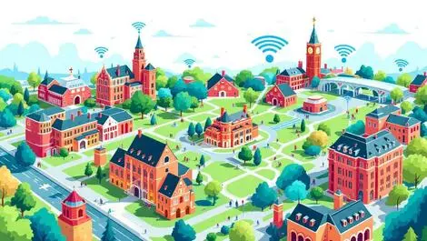 British university campus network cables wireless signals digital infrastructure uk