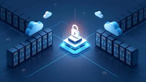 Isometric two data centers merging unified cloud security lock