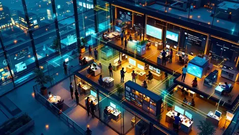 Wipro ai led enterprise indian office aerial cutaway data streams