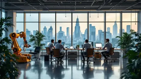 Bengaluru ai robotics lab indian engineers city skyline view
